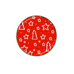 Red Xmas Hat Clip Ball Marker by Valentinaart