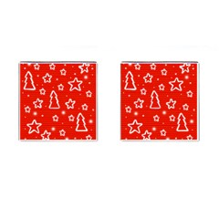 Red Xmas Cufflinks (square) by Valentinaart