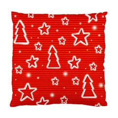 Red Xmas Standard Cushion Case (one Side) by Valentinaart