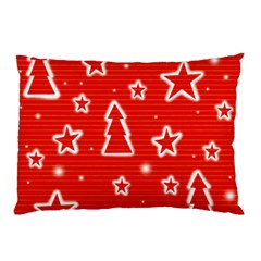 Red Xmas Pillow Case by Valentinaart