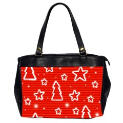 Red Xmas Office Handbags (2 Sides)  by Valentinaart