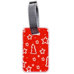 Red Xmas Luggage Tags (two Sides) by Valentinaart