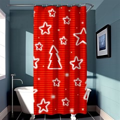 Red Xmas Shower Curtain 36  X 72  (stall)  by Valentinaart