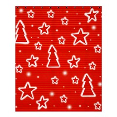 Red Xmas Shower Curtain 60  X 72  (medium)  by Valentinaart