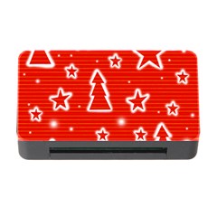 Red Xmas Memory Card Reader With Cf by Valentinaart