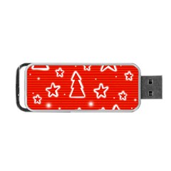 Red Xmas Portable Usb Flash (two Sides) by Valentinaart