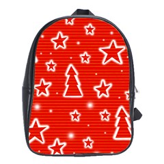 Red Xmas School Bags (xl)  by Valentinaart