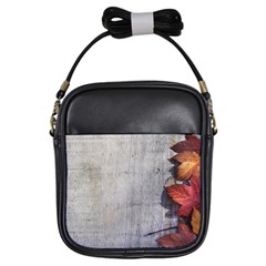 Fall Leaves Girl s Sling Bag by PhotoThisxyz