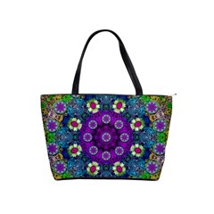 Colors And Flowers In A Mandala Shoulder Handbags by pepitasart