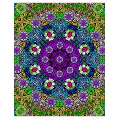 Colors And Flowers In A Mandala Drawstring Bag (small) by pepitasart