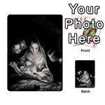 Nativity Scene Birth Of Jesus With Virgin Mary And Angels Black And White Litograph Multi-purpose Cards (Rectangle)  Front 1