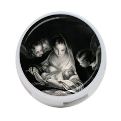 Nativity Scene Birth Of Jesus With Virgin Mary And Angels Black And White Litograph 4-port Usb Hub (two Sides)  by yoursparklingshop