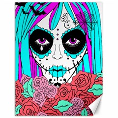 HIPPY CHICK SUGAR SKULL Canvas 12  x 16  