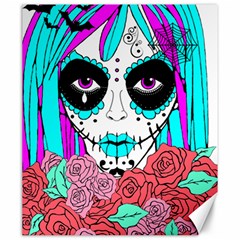 HIPPY CHICK SUGAR SKULL Canvas 20  x 24  