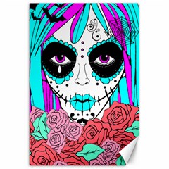 Hippy Chick Sugar Skull Canvas 20  X 30  