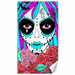 Hippy Chick Sugar Skull Canvas 40  X 72  