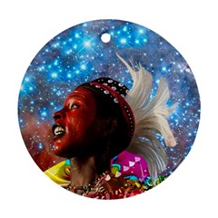 African Star Dreamer Ornament (round)  by icarusismartdesigns