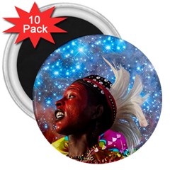 African Star Dreamer 3  Magnets (10 Pack)  by icarusismartdesigns