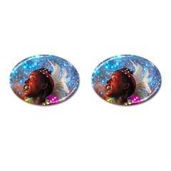 African Star Dreamer Cufflinks (oval) by icarusismartdesigns