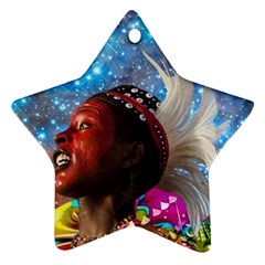 African Star Dreamer Star Ornament (two Sides) 