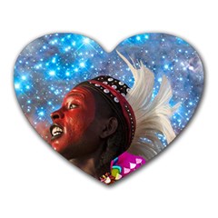 African Star Dreamer Heart Mousepads by icarusismartdesigns