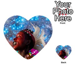 African Star Dreamer Multi-purpose Cards (heart) 