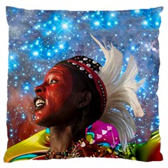 African Star Dreamer Large Cushion Case (one Side) by icarusismartdesigns