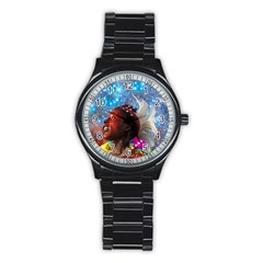 African Star Dreamer Stainless Steel Round Watch