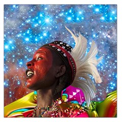 African Star Dreamer Large Satin Scarf (square) by icarusismartdesigns