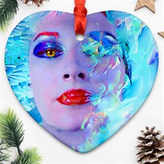 Swimming Into The Blue Ornament (heart) 