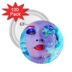 Swimming Into The Blue 2 25  Buttons (100 Pack)  by icarusismartdesigns