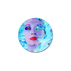 Swimming Into The Blue Golf Ball Marker by icarusismartdesigns