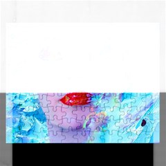 Swimming Into The Blue Rectangular Jigsaw Puzzl by icarusismartdesigns