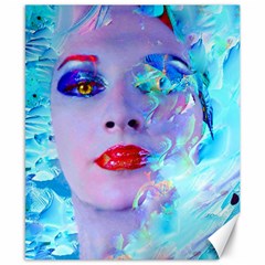 Swimming Into The Blue Canvas 8  X 10  by icarusismartdesigns