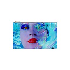 Swimming Into The Blue Cosmetic Bag (small)  by icarusismartdesigns