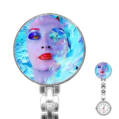 Swimming Into The Blue Stainless Steel Nurses Watch by icarusismartdesigns