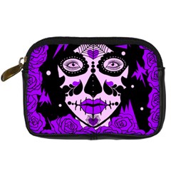 Sugar Skull Purple Roses Digital Camera Cases by burpdesignsA