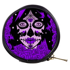 Sugar Skull Purple Roses Mini Makeup Bags by burpdesignsA