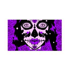 Sugar Skull Purple Roses Satin Wrap by burpdesignsA