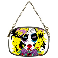 Gothic Sugar Skull Chain Purses (two Sides)  by burpdesignsA