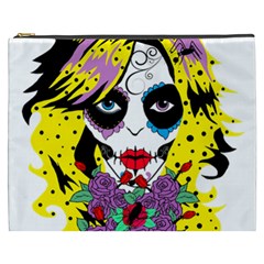 Gothic Sugar Skull Cosmetic Bag (xxxl)  by burpdesignsA