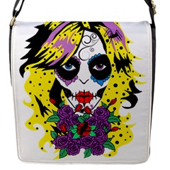 Gothic Sugar Skull Flap Messenger Bag (s)