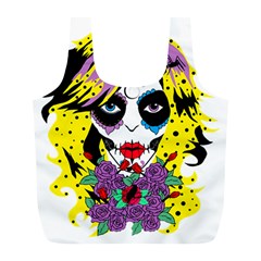 Gothic Sugar Skull Full Print Recycle Bags (l)  by burpdesignsA