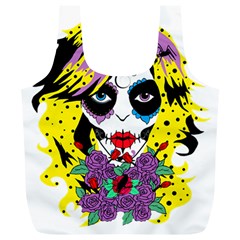 Gothic Sugar Skull Full Print Recycle Bags (l)  by burpdesignsA