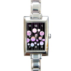 Pink Elegance  Rectangle Italian Charm Watch by Valentinaart