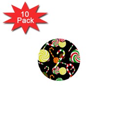 Xmas Candies  1  Mini Buttons (10 Pack)  by Valentinaart