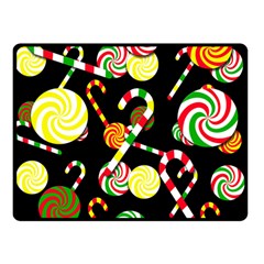 Xmas candies  Double Sided Fleece Blanket (Small) 