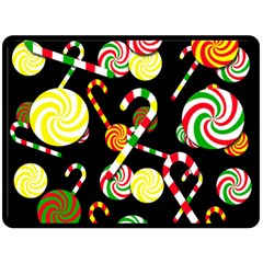 Xmas candies  Double Sided Fleece Blanket (Large) 