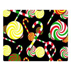 Xmas candies  Double Sided Flano Blanket (Large) 