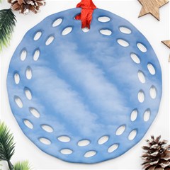 Wavy Clouds Ornament (round Filigree)  by GiftsbyNature